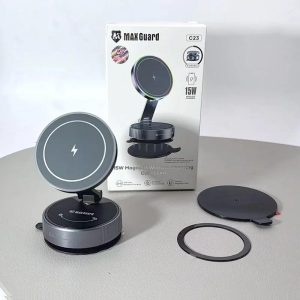 Maxguard 15W magnetic wireless car charger holder